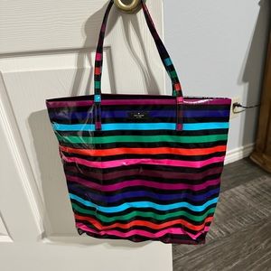 Adorable Kate Spade colorful bright stripe bag